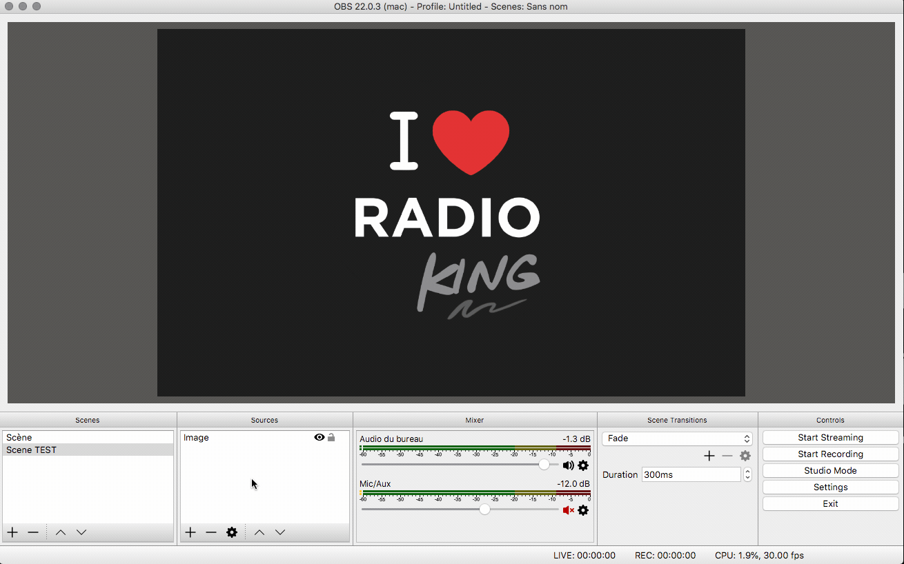 Configurer OBS pour radio youtube live