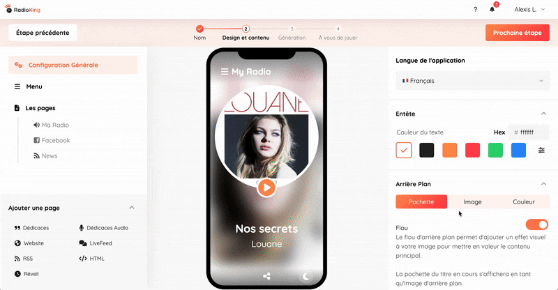 radioking mobile app interface